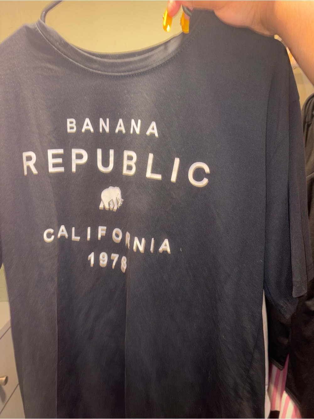 Banana Republic Black California Logo Short-Sleeve Tee